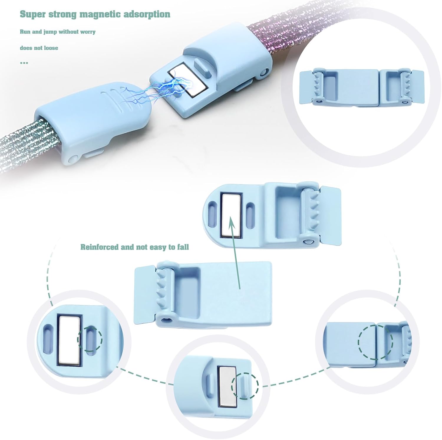 Tieless Shoelace Buckle Magnetic Quick Release Clasp No Tie Lazy Shoelace Lock fits Sneakers Canvas Shoes Boots