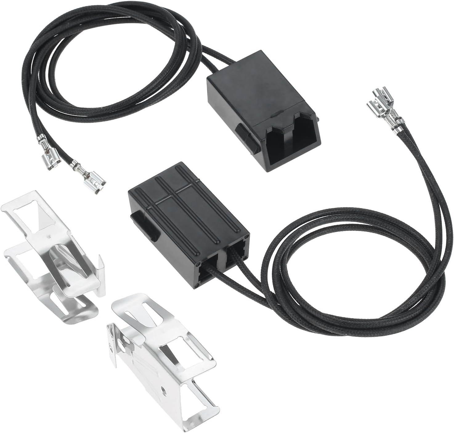 2 Pack WB2X8228 Element Receptacle and Wire Kit Replacement for GE Electric Hotpoint Kenmore Range Electric Stove Burners, Replace 250535, AP2013499, PS242972