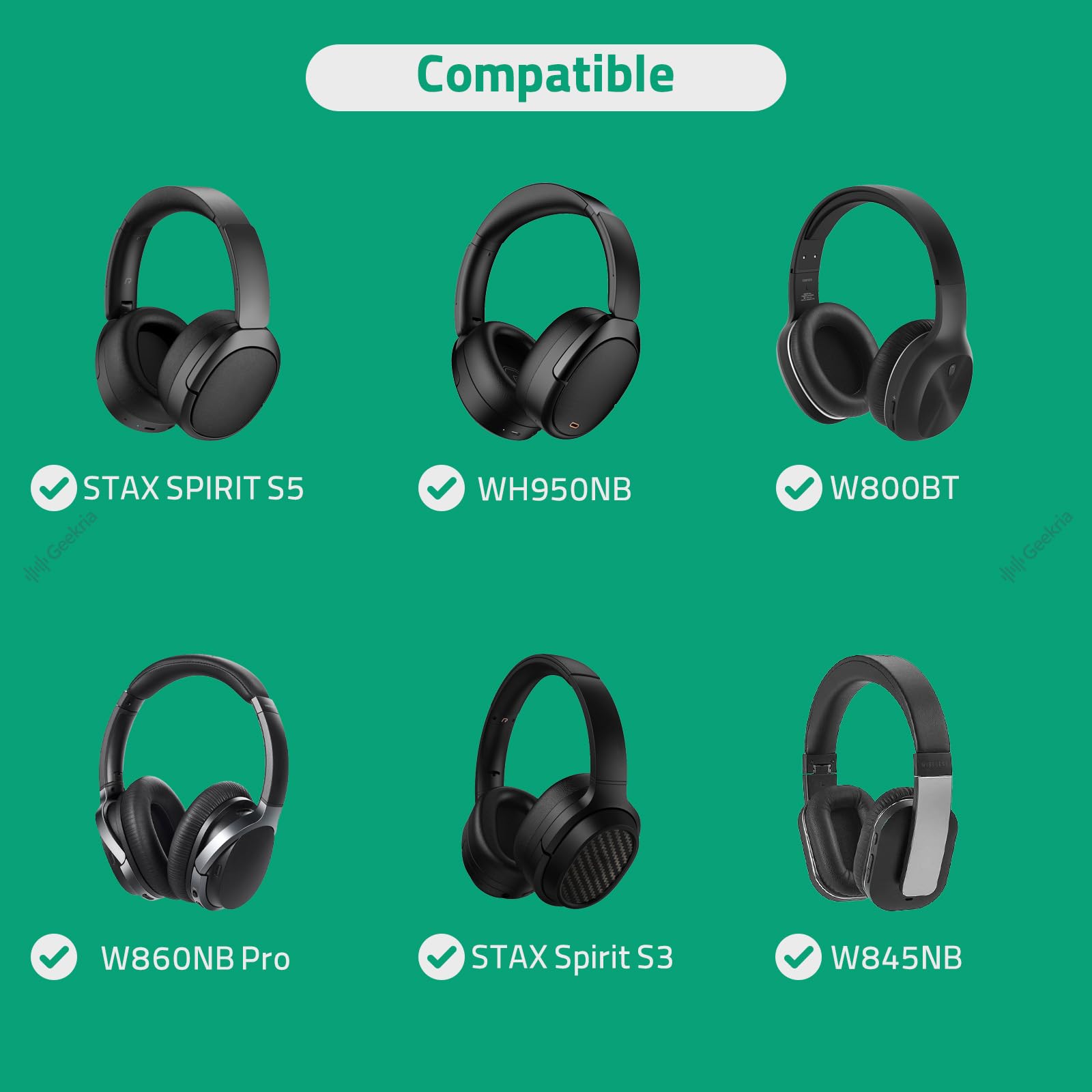 GEEKRIA Kabel audio z mikrofonem, kompatybilny z Edifier STAX SPIRIT S5, W800BT, kabel słuchawkowy, 1/8 cala (3,5 mm) na 3,5 mm, zapasowy kabel stereo z mikrofonem wbudowanym i regulatorem głośności
