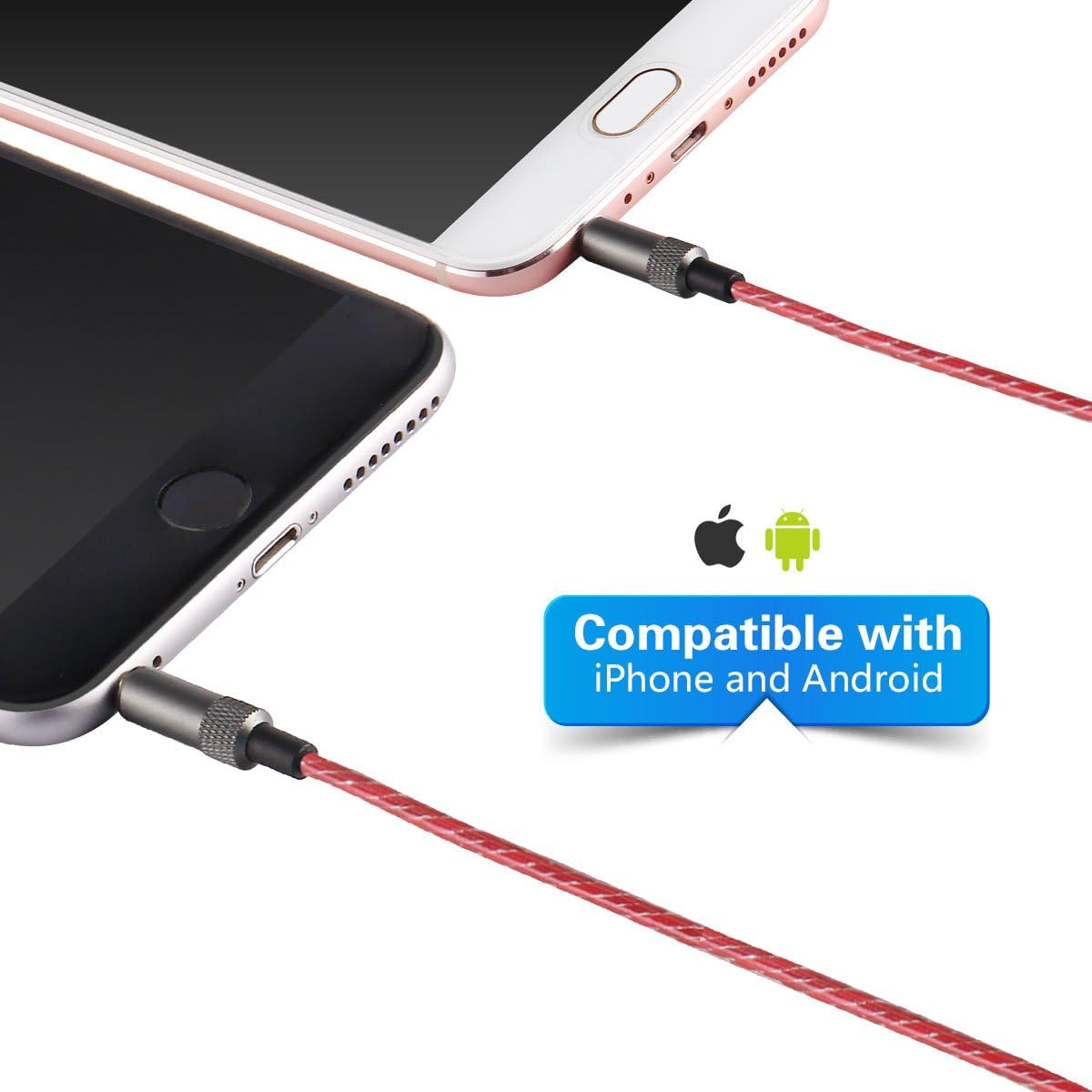 LANMU Replacement Cable Compatible with Sol Republic Master Tracks HD/Tracks HD2/Sol Republic V8/Sol Republic V10/Sol Republic 12/Sol Republic X3 (Remote Volume & Microphone Cable)(Red)