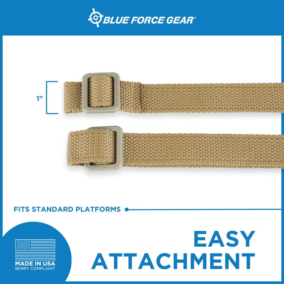 Blue Force Gear GMT Sling, Durable Sling Strap, Double-Locking Sling Buckle Interface - Made in The USA - 34 to 64 Inches Length