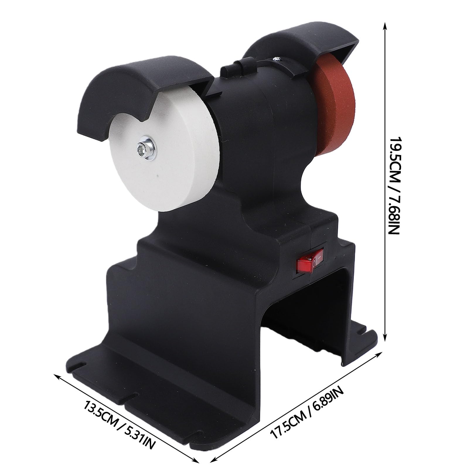 Fafeicy Smerigliatrice e Lucidatrice da Banco a Batteria da 250 W, 7000 Giri/min con 2 Mole Abrasive per Batteria da 18 V, per Levigatura, Affilatura e Lucidatura di metalli.
