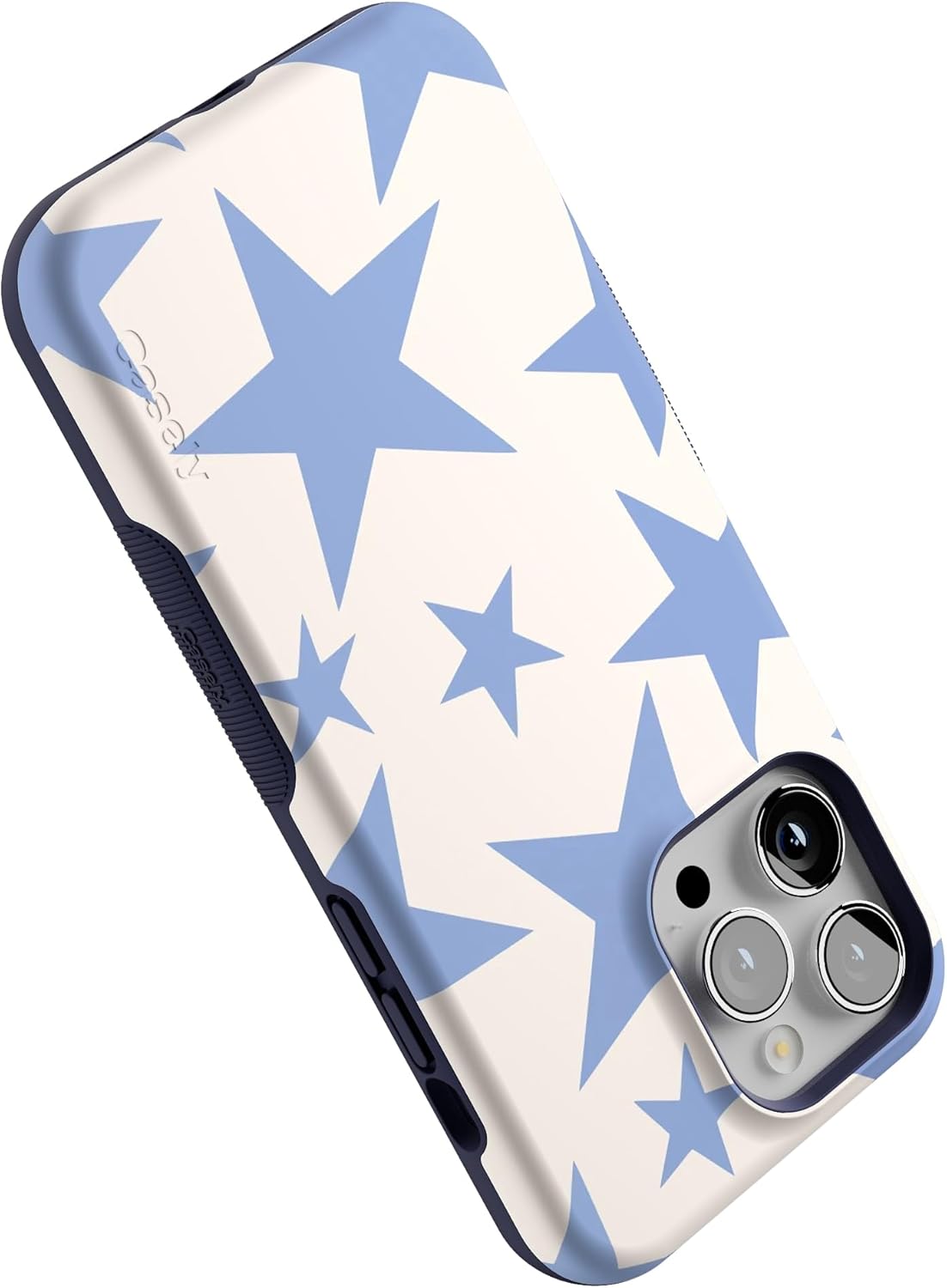 Casely iPhone 14 Pro Max Case | Stars Align | Blue & White Stars | Bold Protective Design | Compatible with MagSafe