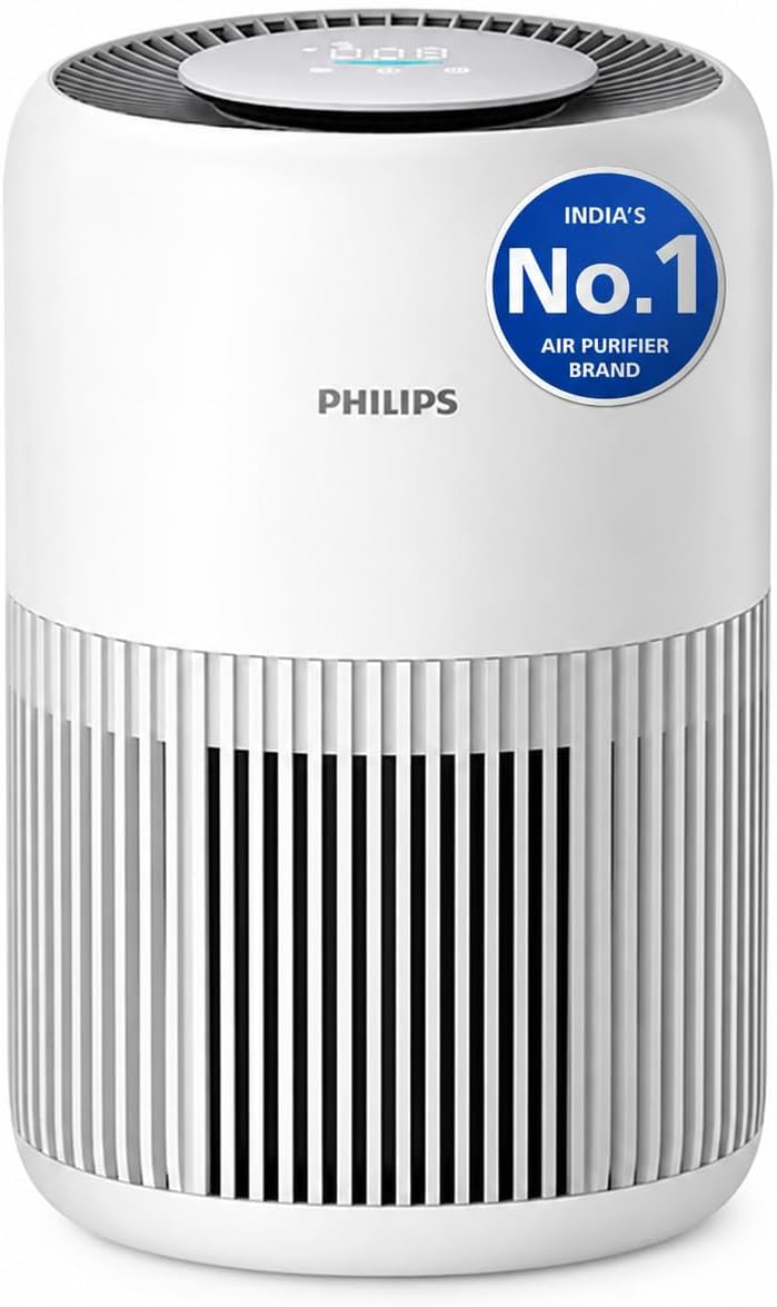 Philips AC0920 Smart Air Purifier for Home| Real Time AQI Display | Covers upto 300 sqft|Removes 99.97% of Viruses,Allergens,Dust and PM2.5 |HEPA Filter|Filter Life Upto 9000 Hrs | Ideal for Bedrooms