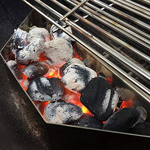 WELL GRILL 7403 Char-Basket Holzkohlekörbe Kohlekorb Charcoal Briquet Holders für Weber Master Touch und alle Anderen 47, 57, 67CM Kugelgrills, direkte und indirekte Hitze (2er Set)