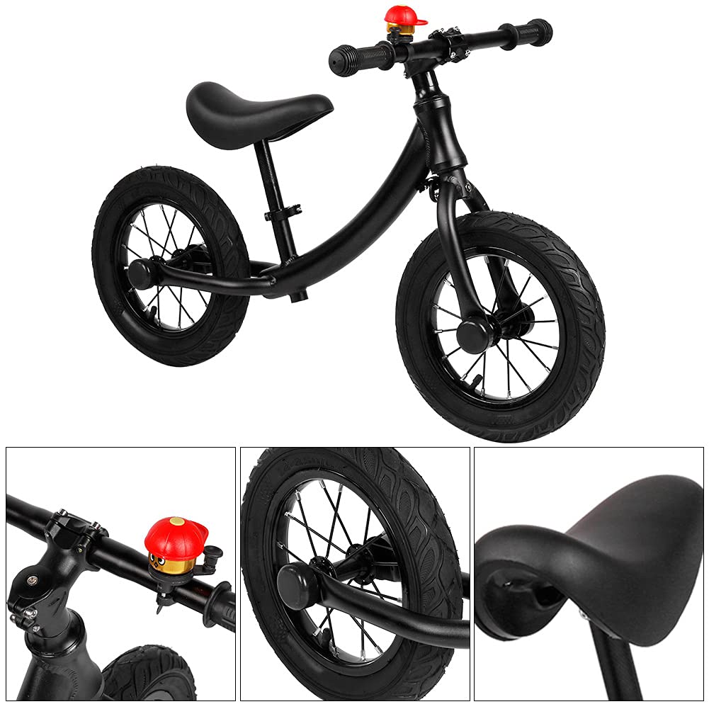 Bicicletta senza pedali per bambini, lega di alluminio, senza pedali, leggera, robusta, durevole, per bambini di età compresa tra 3 e 6 anni, ruote da 12 pollici, altezza