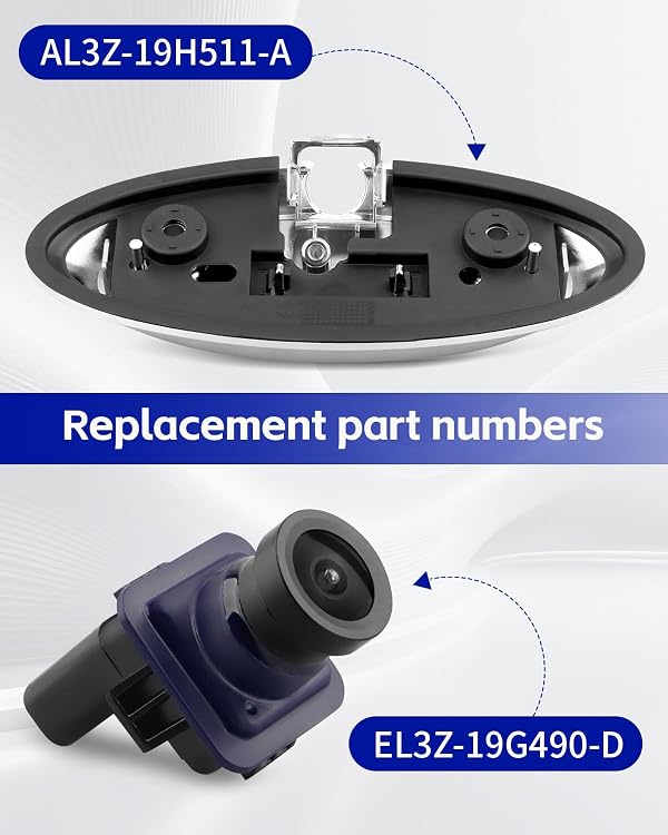 Tailgate Backup Camera with Housing Bezel Kit Fit for Ford F-150 by LANDSIN - Used condition - Image 5