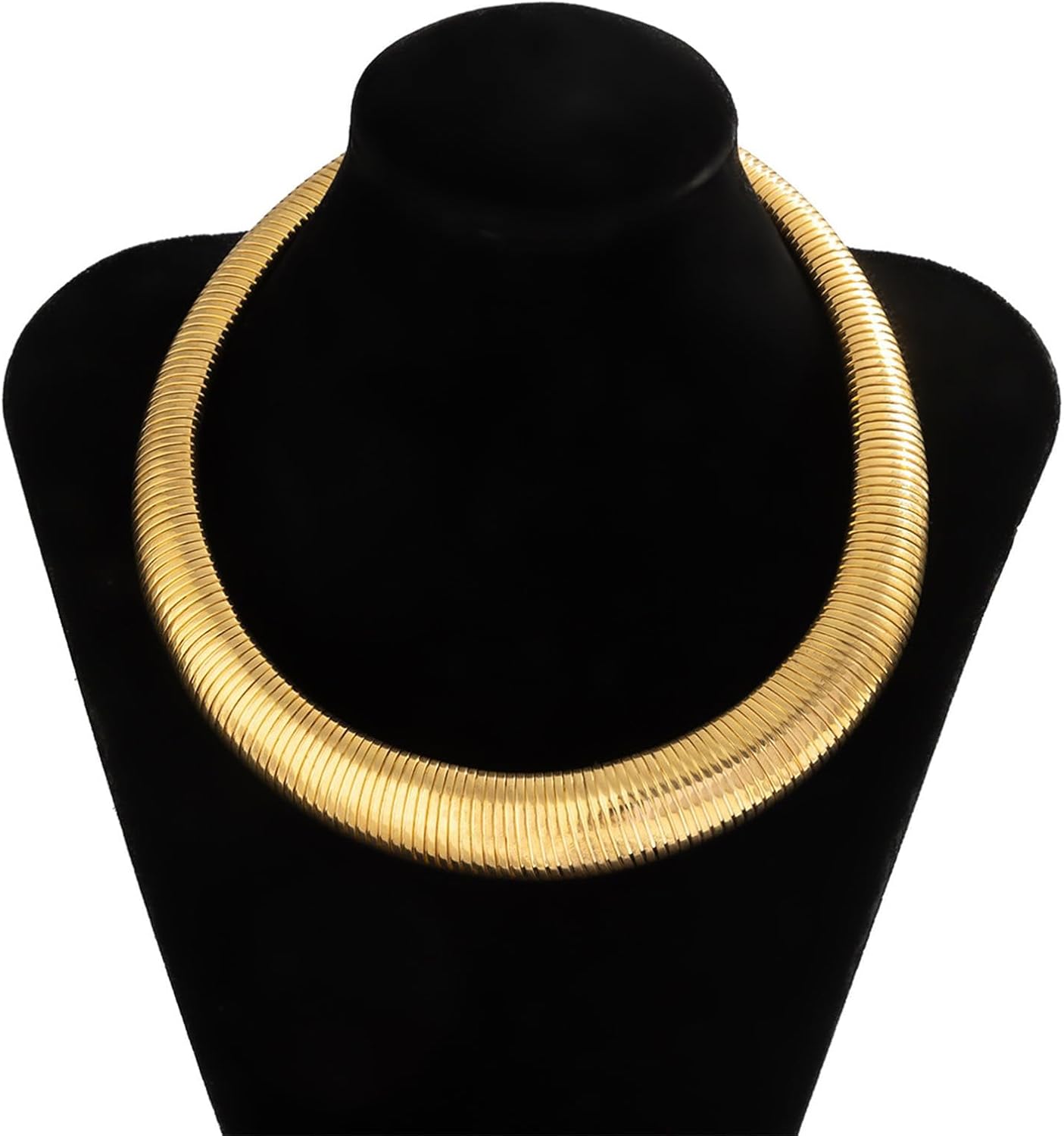 Chunky Gold Necklace for Women Gold Statement Necklace Thick Snake Chain Necklace Chunky Collar Necklace Twisted Gold Choker Necklaces Layered Gold Necklaces Jewelry for Women - Image 4