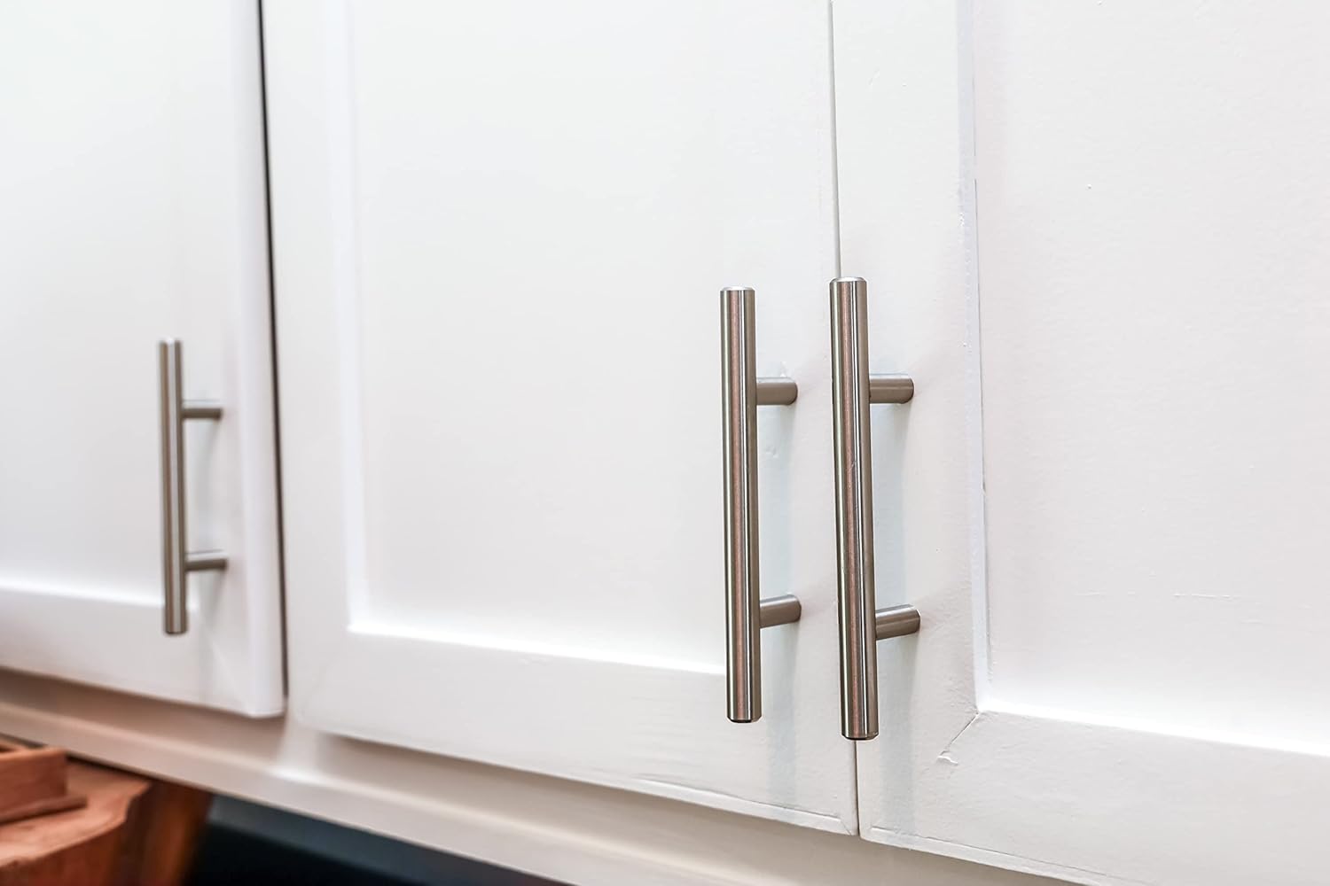 TAT 95456-25T Solid Stainless Steel Cabinet Hardware Euro Style Bar Handle Pull - 3 3/4 Hole Centers, 5-7/8 Overall Length - 25 Pack