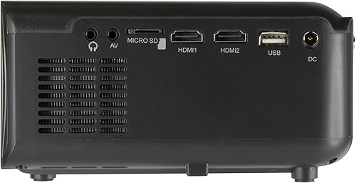 Miniatura 4 de GPX Mini proyector con Bluetooth, puertos USB y SD, incluye control remoto (PJ609B), negro