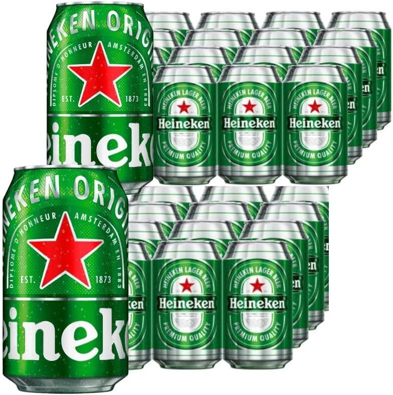 UBOON - Cerveza Lager Pack Lata, 24x 33cl Suave Sabor, Refrescante y con Espuma Firme