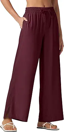 Willit Women's Wide Leg Pants Swim Beach Pants UPF 50+ Lightweight Travel Quick Dry Sun Protective 29" 31"