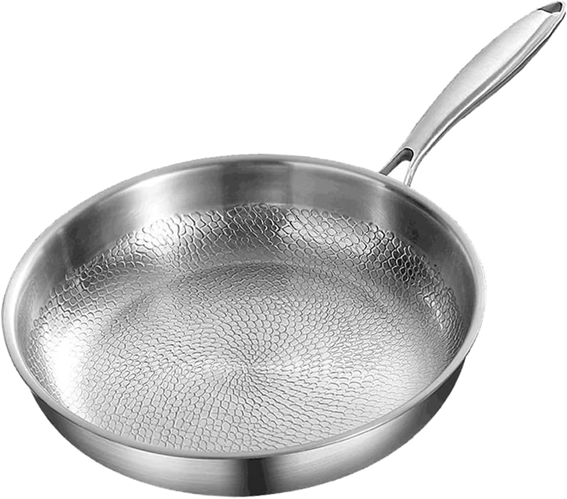 Titanium Pan - Titanium Hammered Pan Pro, Non-Stick, Work on Gas, Electric, Induction & Ceramic (Without Lid,10.24 in)