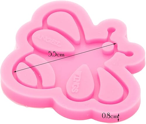 Miniatura 6 de Molde de resina epoxi brillante brillante de abeja de silicona, molde de silicona para insectos de dibujos animados, resina epoxi artesanal, moldes