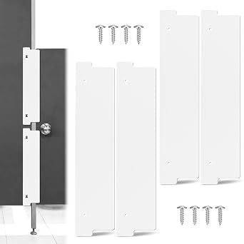 U0U 4 Pcs Bathroom Stall Privacy Strip,17.3 X 3.8 Privacy Strip for Bathroom Stall Door Gap,White Restroom Partitions for Block the Gap of the Public Bathroom Door 4, White, 17.3 X 3.8