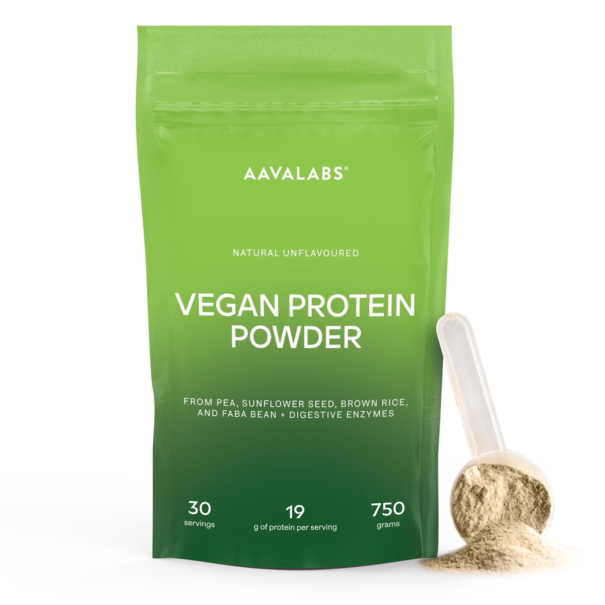 Proteine Vegetale en Poudre 750g DIGEZYME® | Proteine Vegan de Pois (Pea), Ris, Fèves, Tournesol - Protéines Sans Sucre, Sans Lactose - 9 acides aminés essentiels EEA et BCAA - Vegan Protein Powder