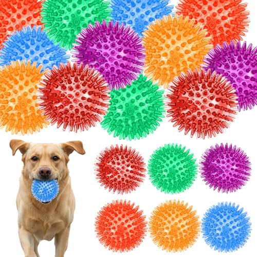 COMNICO 18 Piezas Pelotas Sonoras Mordibles para Perros