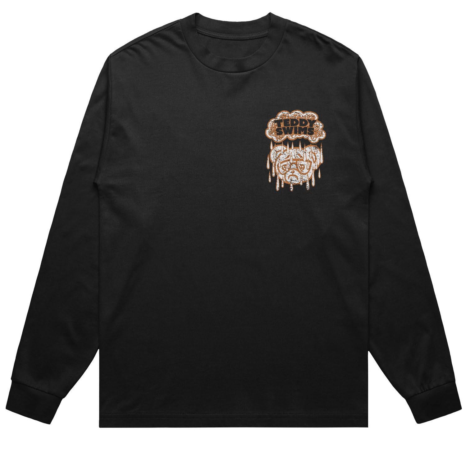 Teddy Swims Rainy Day Keychain Longsleeve T-Shirt, Black, 3X-Large