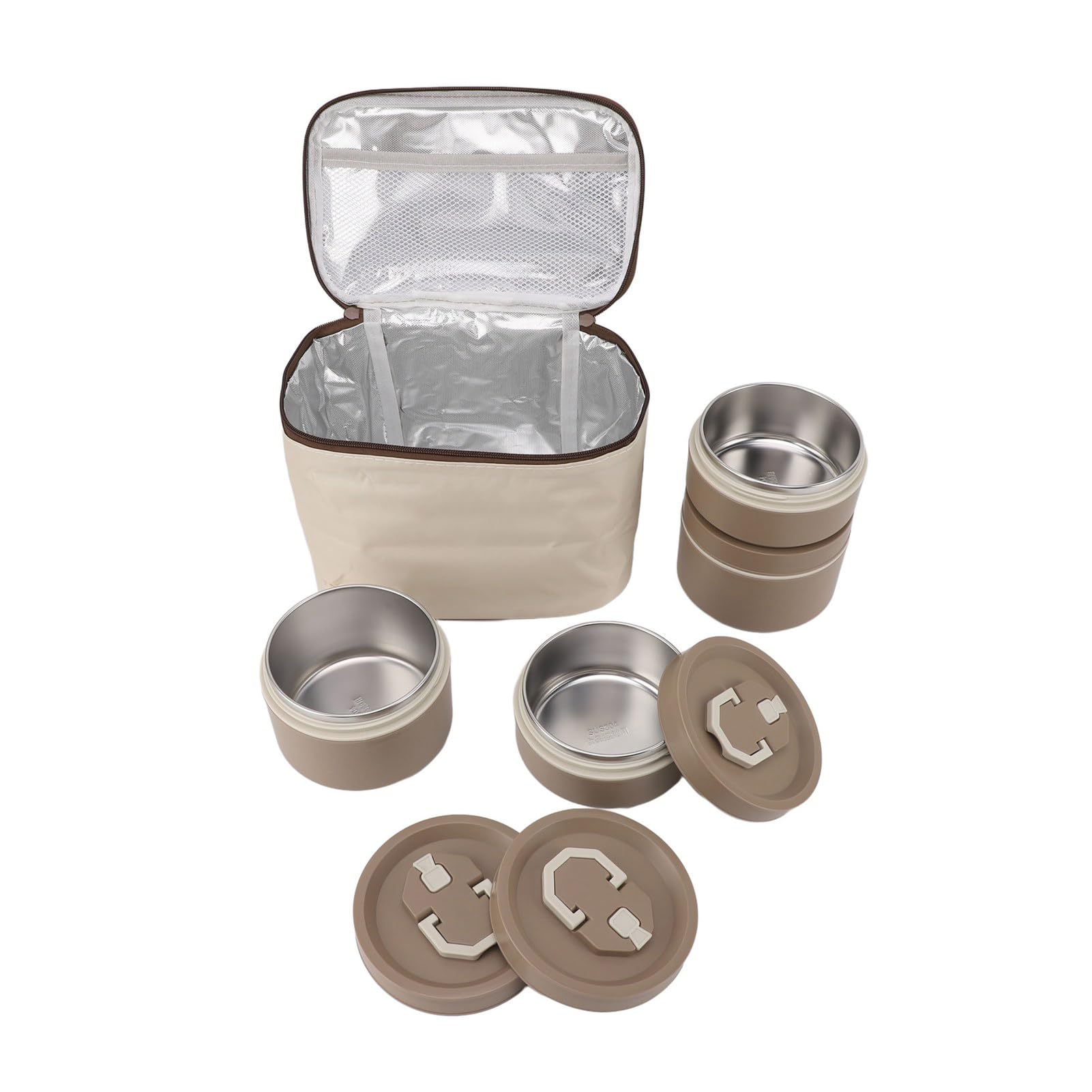 TOPINCN Portapranzo Impilabile in Acciaio Inox 304, Contenitore Termico