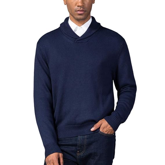 Kallspin Mens Relaxed Fit Shawl Collar 