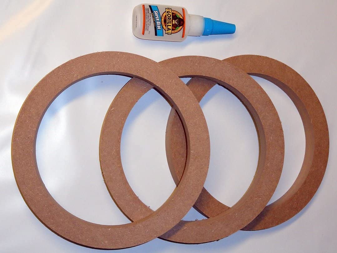 3 Case Pack Kit 15" MDF Speaker Subwoofer Spacer 3/4" Rings with Gorilla Glue