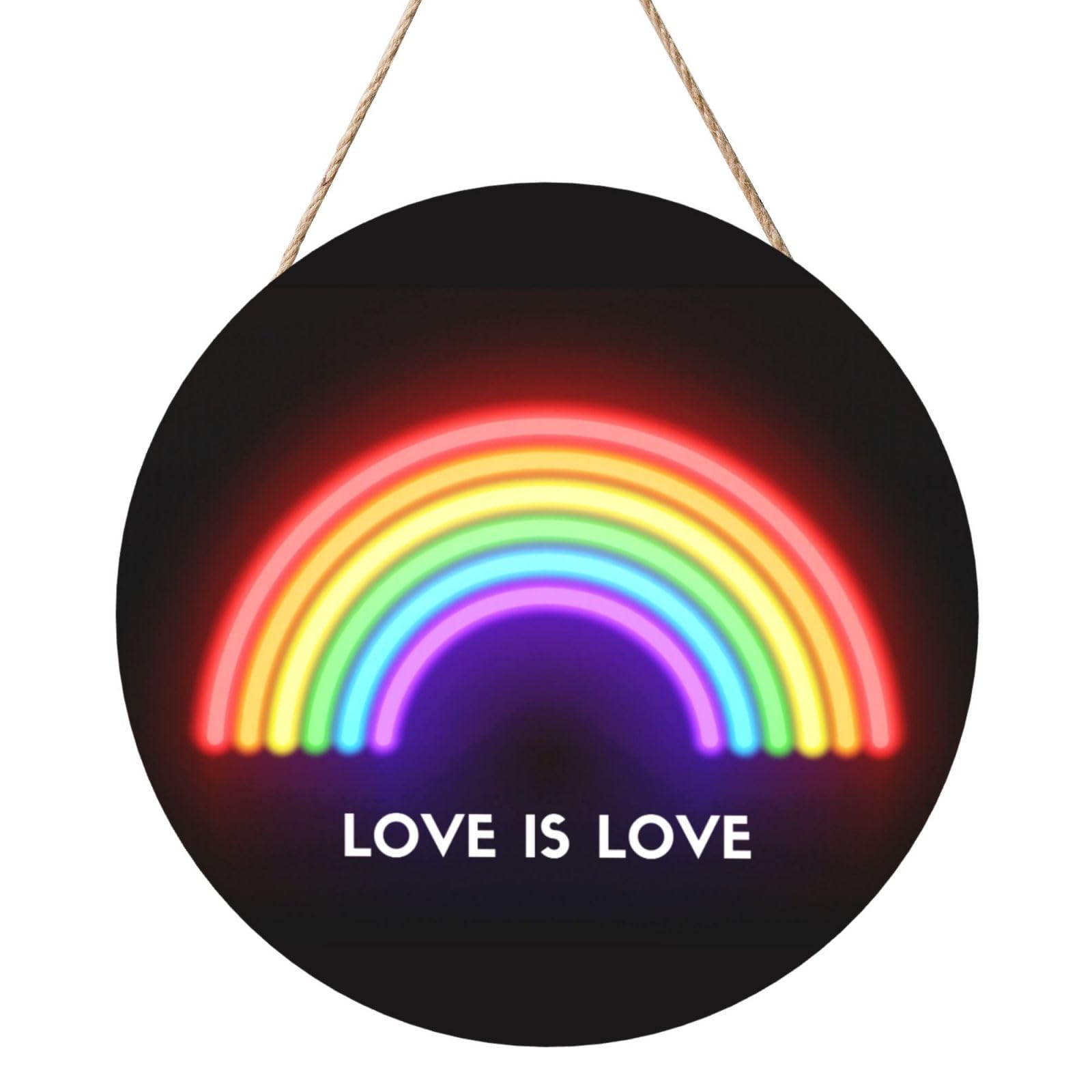 Lgbtq Pride Month Rainbow Gay Door Signs Plaques Wood Welcome Sign For Front Door Wall Hanging For Home Farmhouse Office Classroom Party Decoration