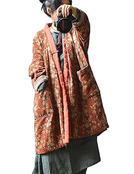 Amazon.com: NFYM Women Vintage Print Floral Parkas Cotton