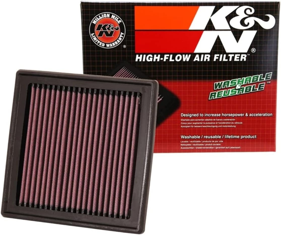 K&N Engine Air Filter: Increase Power & Acceleration, Washable, Replacement Car Air Filter: Compatible with 2007-2019 Nissan/Infiniti/Suzuki/Fiat V6 (370Z, FairladyZ, Skyline, QX50, Q40, Q60), 33-2399