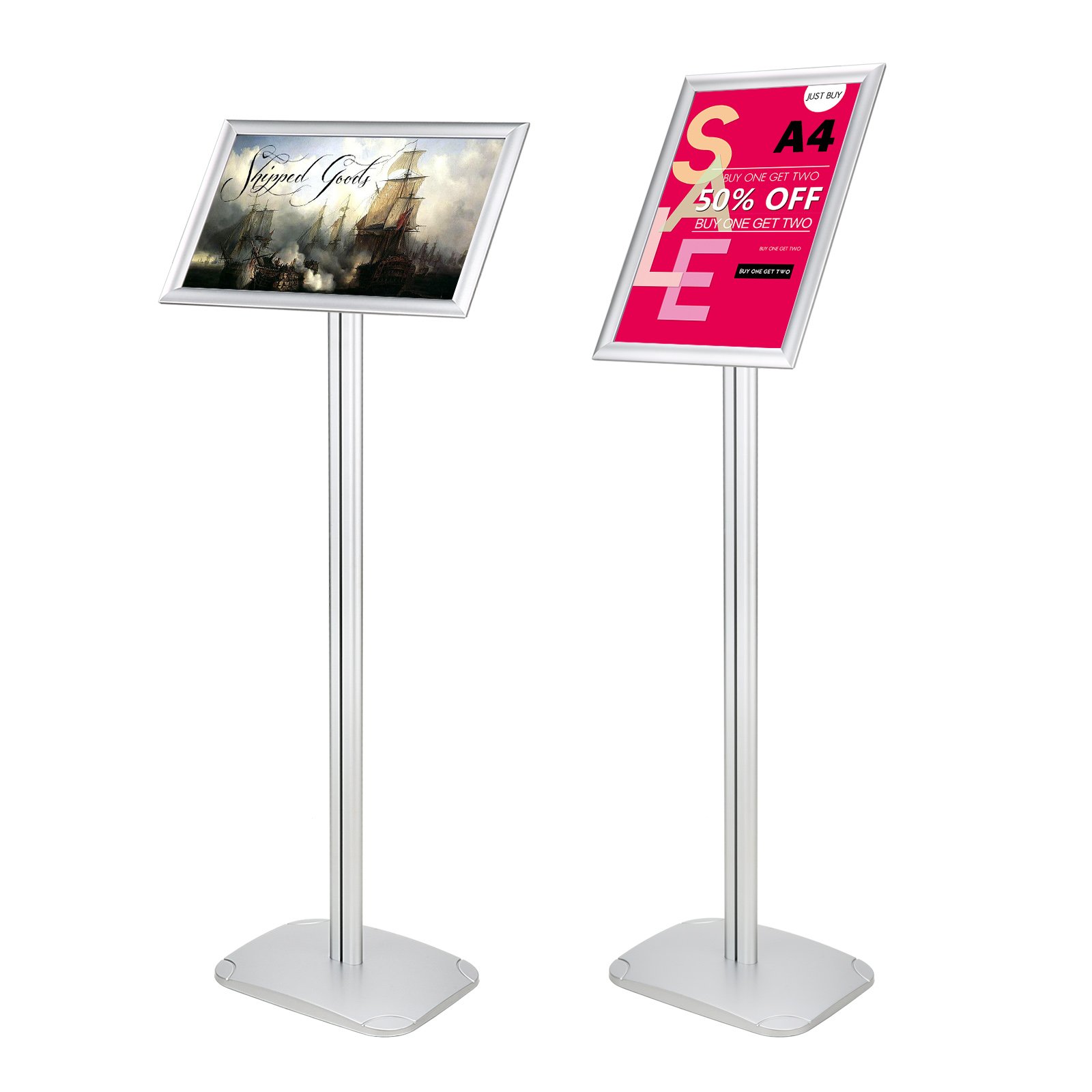 Buy Voilamart A4 Stand Floor Standing Holder Notice Stand Sign Holder Menu Floor Stand Online at