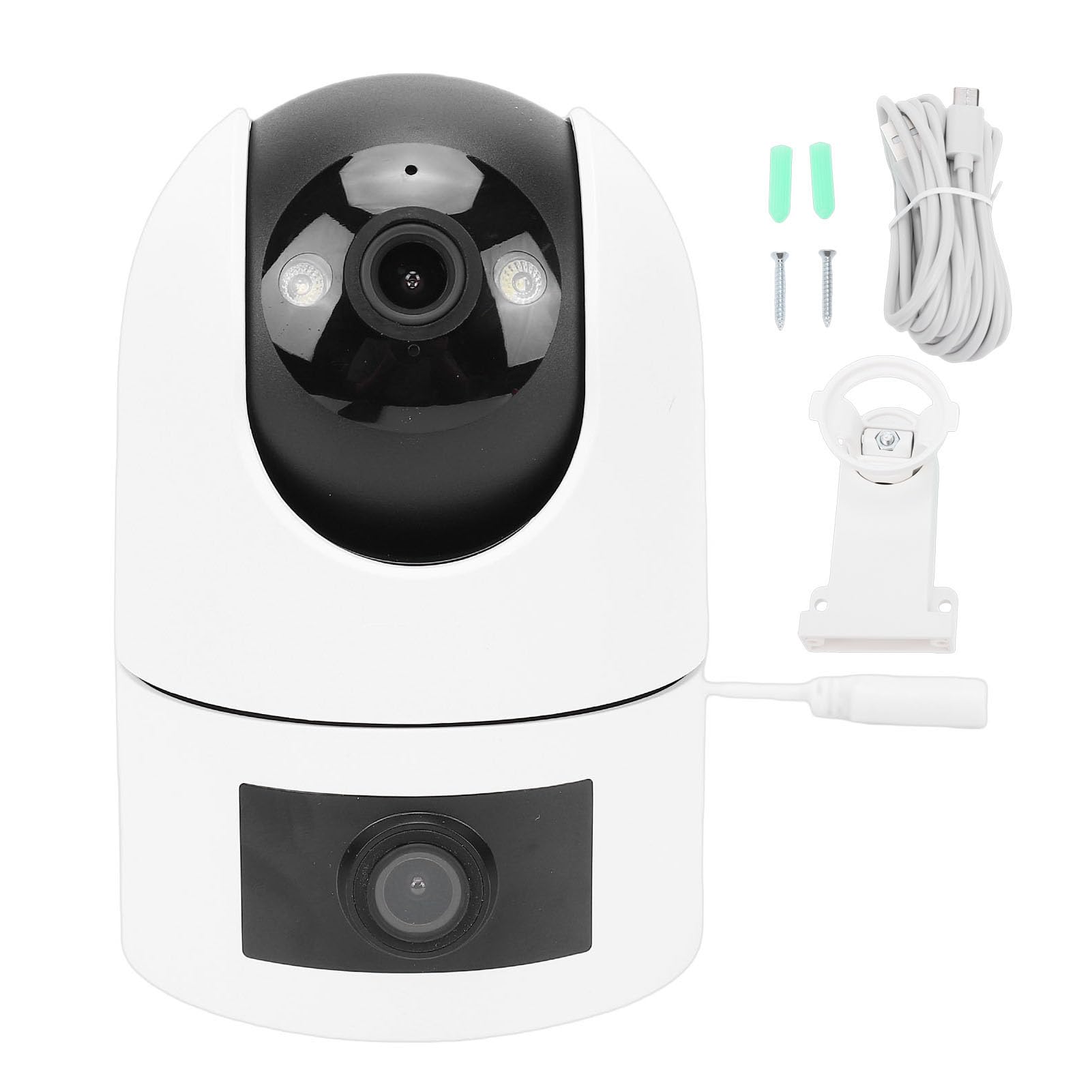 Tbest Kamera Bezpieczeństwa PTZ Podwójny Obiektyw 3MP HD 2K WiFi BT Automatyczne śledzenie 355° Panoramiczny Monitoring Detekcja Ruchu Dwukierunkowy Głos do Użytku Wewnątrz