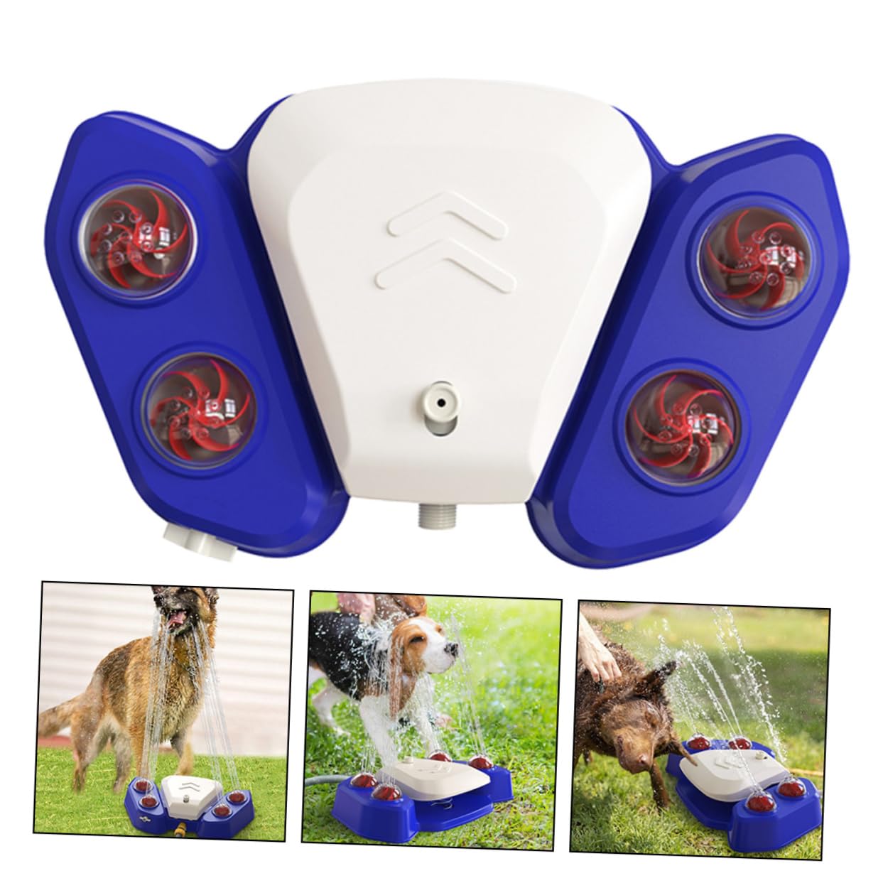 Kisangel Juguete Multifuncional para Baño De Perros y Bebedero Automático Dispositivo De Rociado Divertido para Mascotas para Duchas