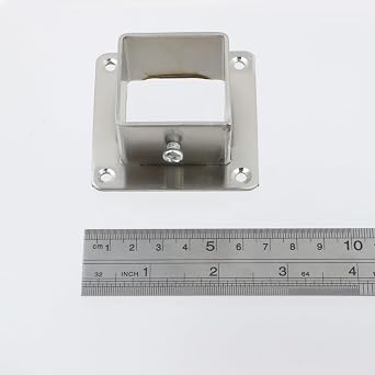 Wealrit 4 Pcs Square Post Bases Stainless Steel Flange Anchor Bases Heavy Duty Post Brackets for Fence Deck Railing Support(1.5 x 1.5)