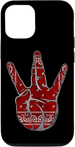 Funda para iPhone 1212 Pro Westside Hands Red Bandana Gangster Blood Piru brim