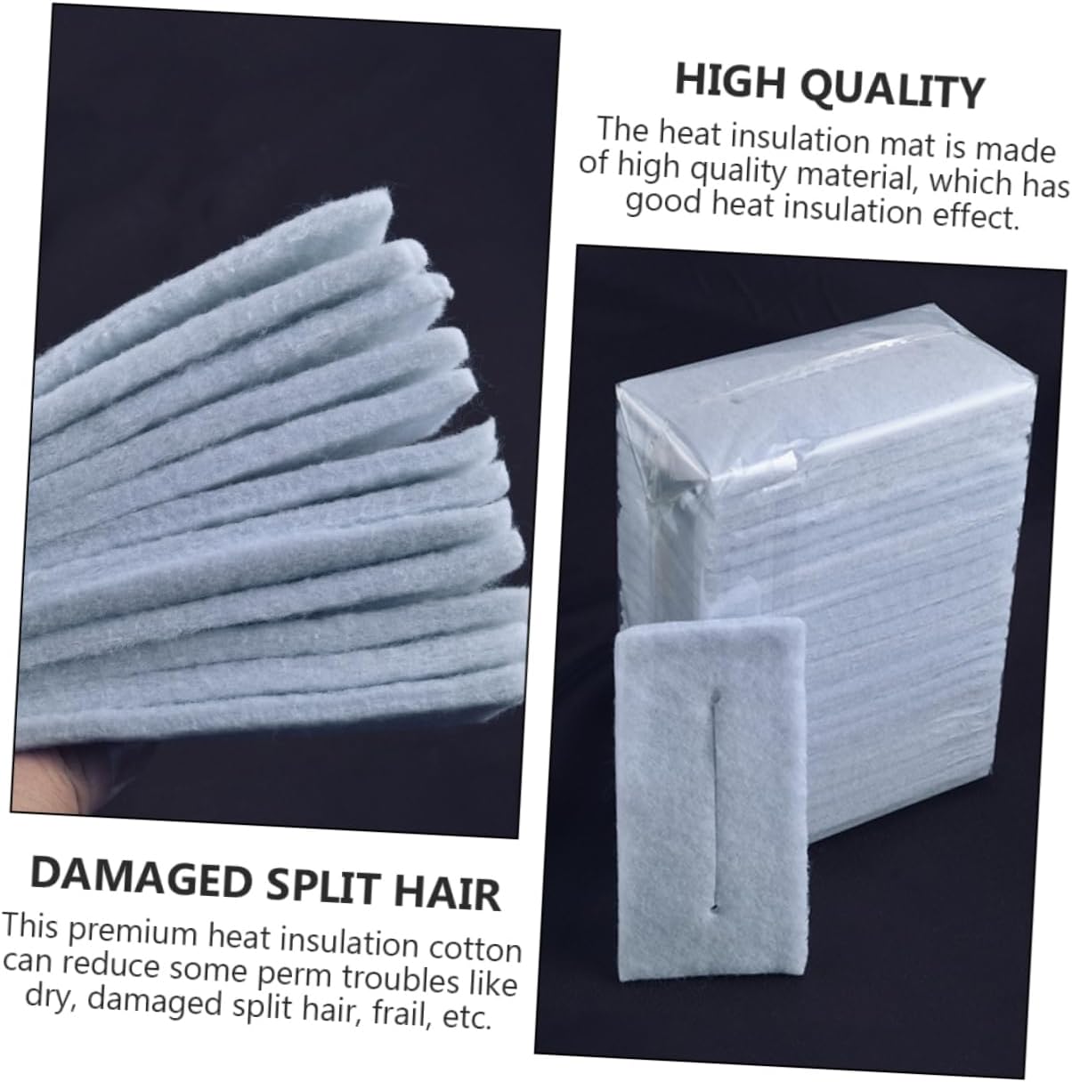75pcs Insulation Cotton Pads for Hair Perms Temperature Hairdressing Accessory Prevents Scalds for Salons and Home Use