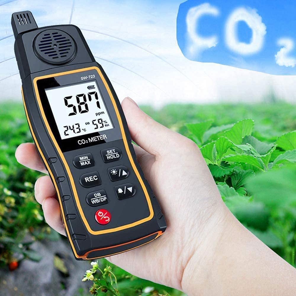 Czujnik gazu CO2 - przenośny analizator testera gazu CO2, tester jakości powietrza do wewnątrz na zewnątrz