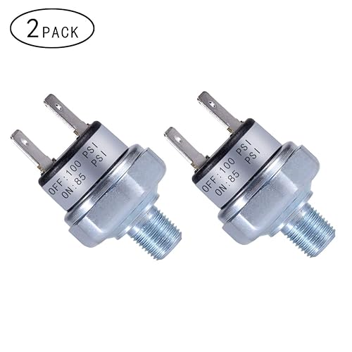 Miniatura 2 de Interruptor de presión de aire 85-100 PSI 1/8"-27 NPT DC 24V 12V Compresor de aire 100PSI DC