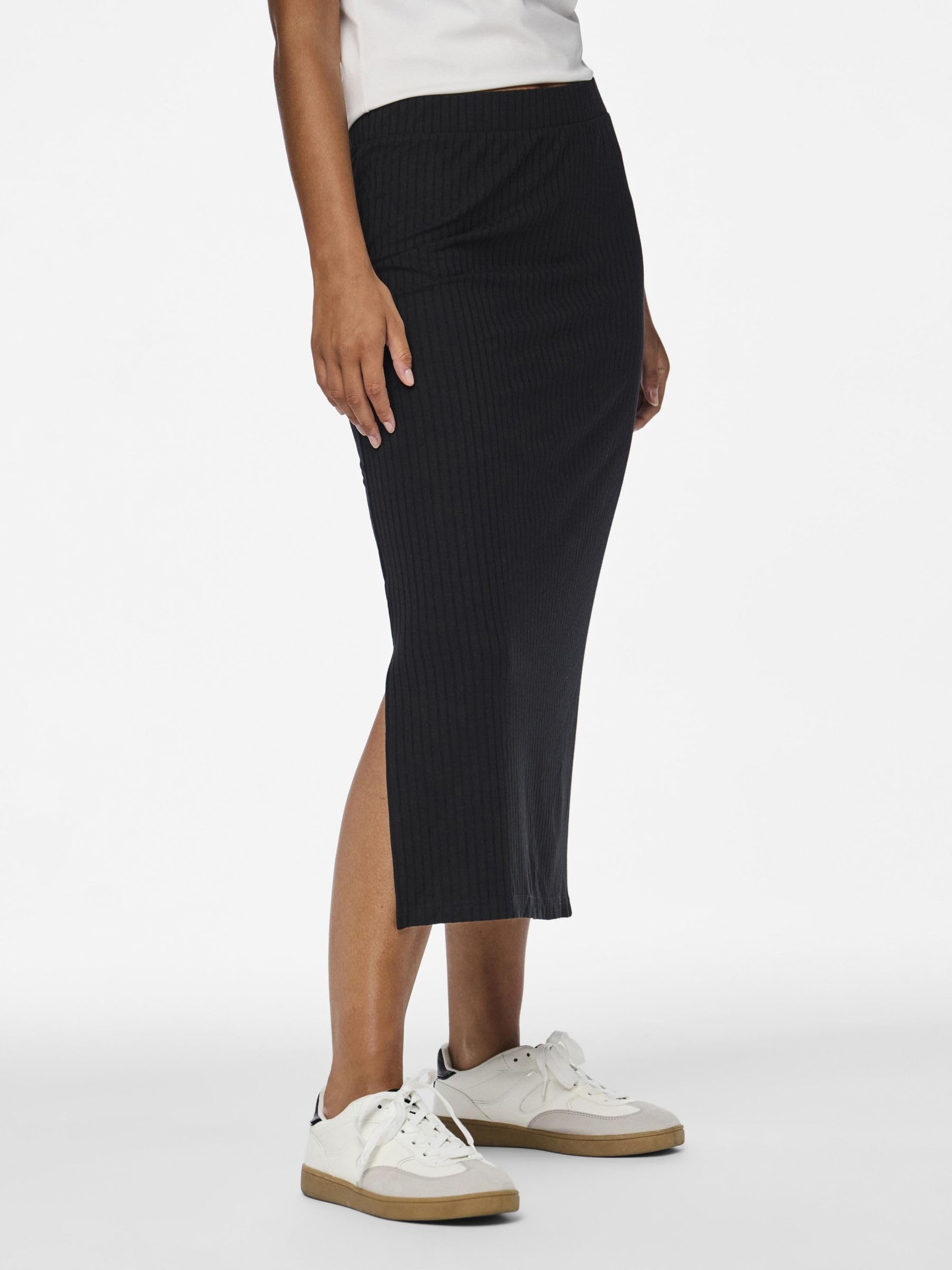 Pieces Pckylie MW Midi Falda Noos Falda Mujer