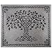 Handmade Copper Kitchen Backsplash Tiles, Celtic Tree of Life with Celtic Knot Border Kitchen Splashback, Decorative Backsplash Panel, Copper Stove Backsplash, Indoor Outdoor Wall Decor (Gray&Black)