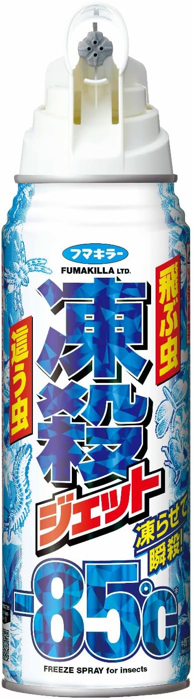 Amazon.co.jp 凍殺ジェット 300ml 害虫駆除 殺虫成分ゼロ ムカデ、カメムシ、クモなど(飛ぶ虫にも這う虫にも) ドラッグストア