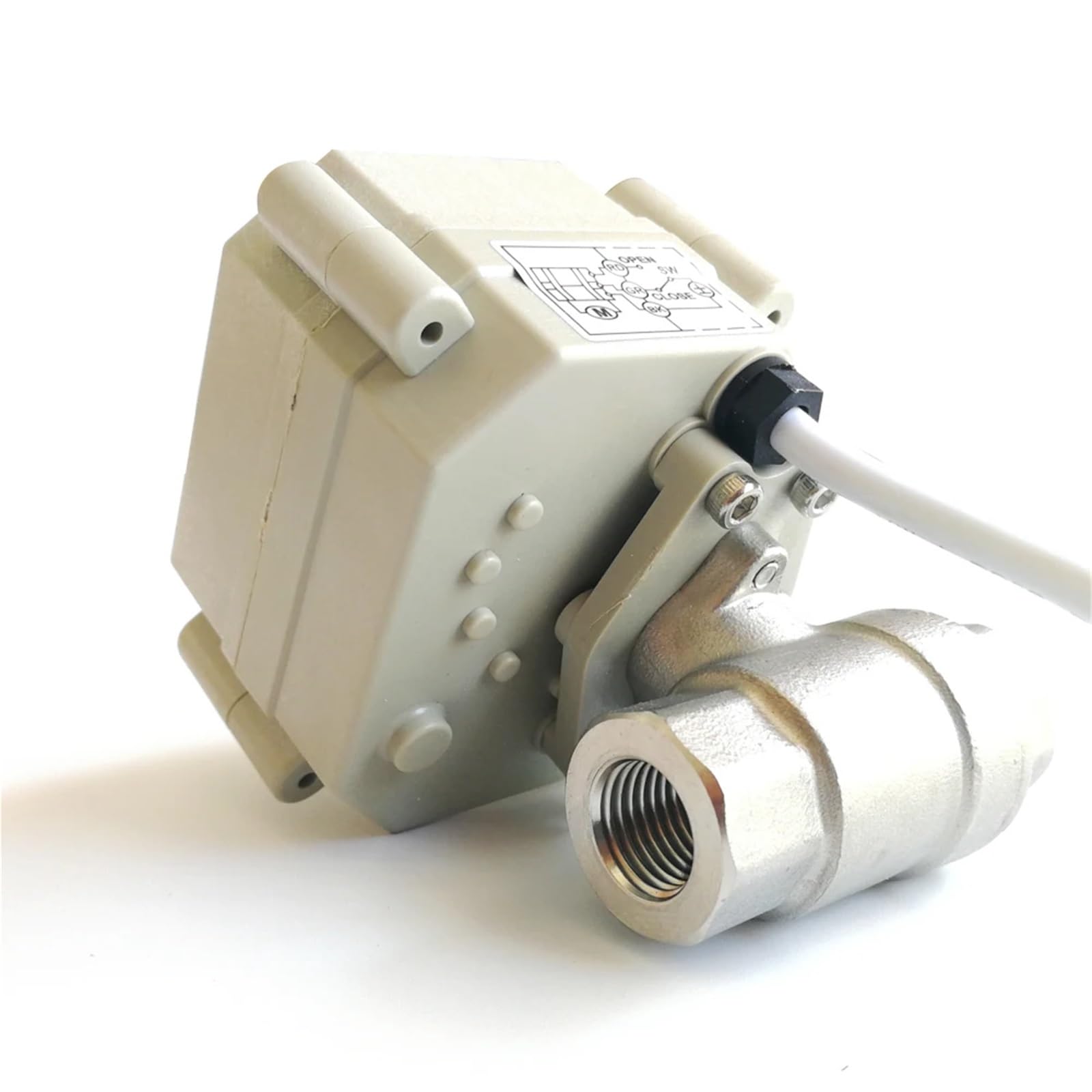 Válvula eléctrica 1/4 acero inoxidable para domótica y riego automatizado AC/DC 9-24V DN8