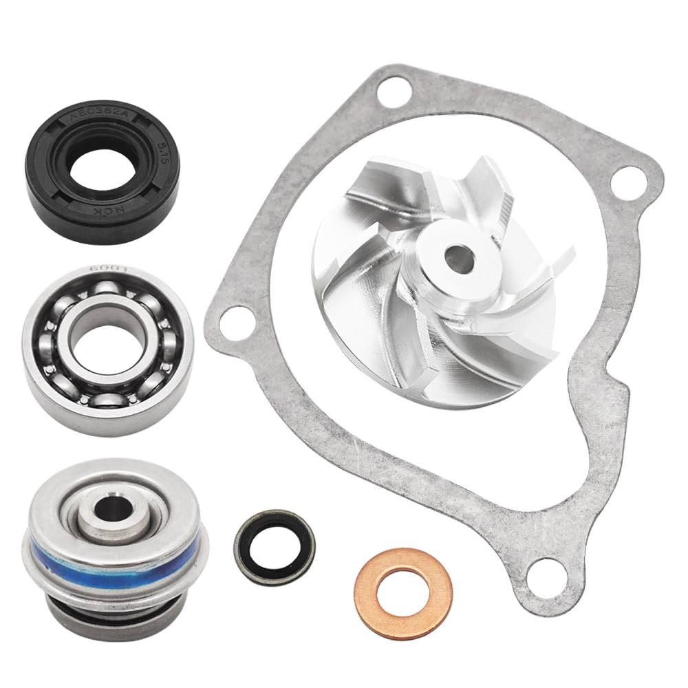 Kit riparazione pompa acqua con girante in alluminio cuscinetto paraolio e guarnizione per Polaris Sportsman 500 400 450 Scrambler 500 Ranger 500 425 400 Magnum 500 425 ATP 500 Hawkeye 400