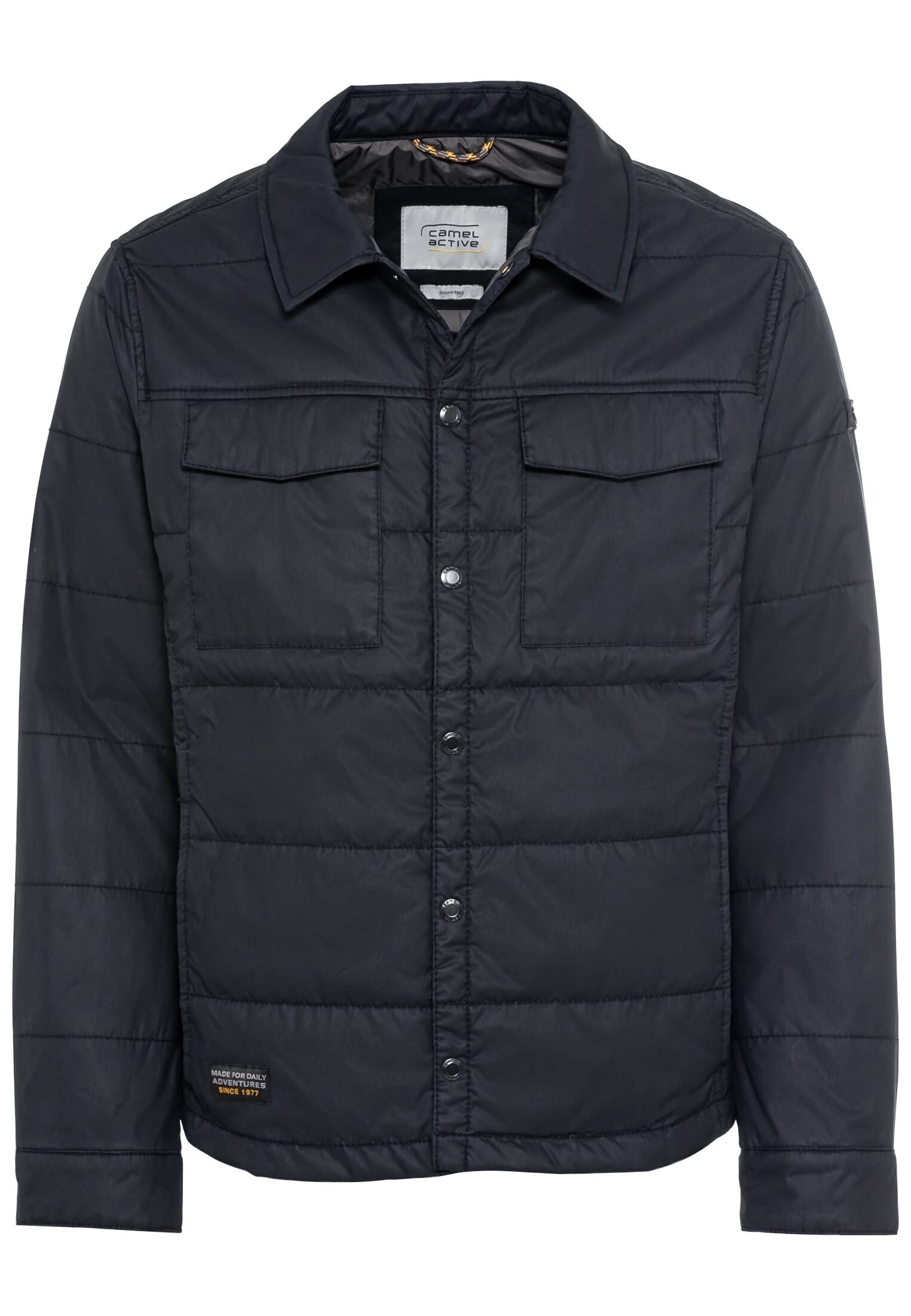 camel active Men's Quilted Blouson with Chest Pockets, darkblue, 28