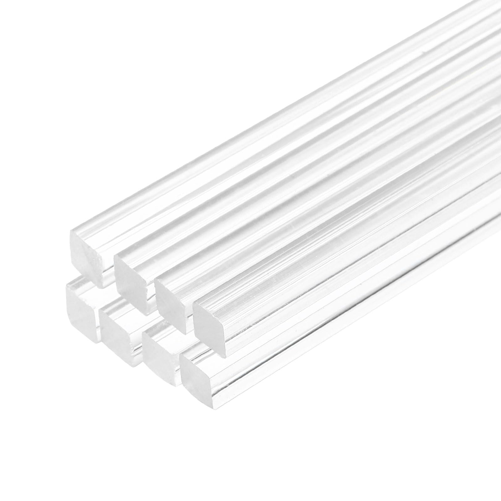 8 Bastoncini Quadrati In Acrilico Trasparente – 10x300 Mm, Per Fai-da-te, Illuminazione E Decorazioni!