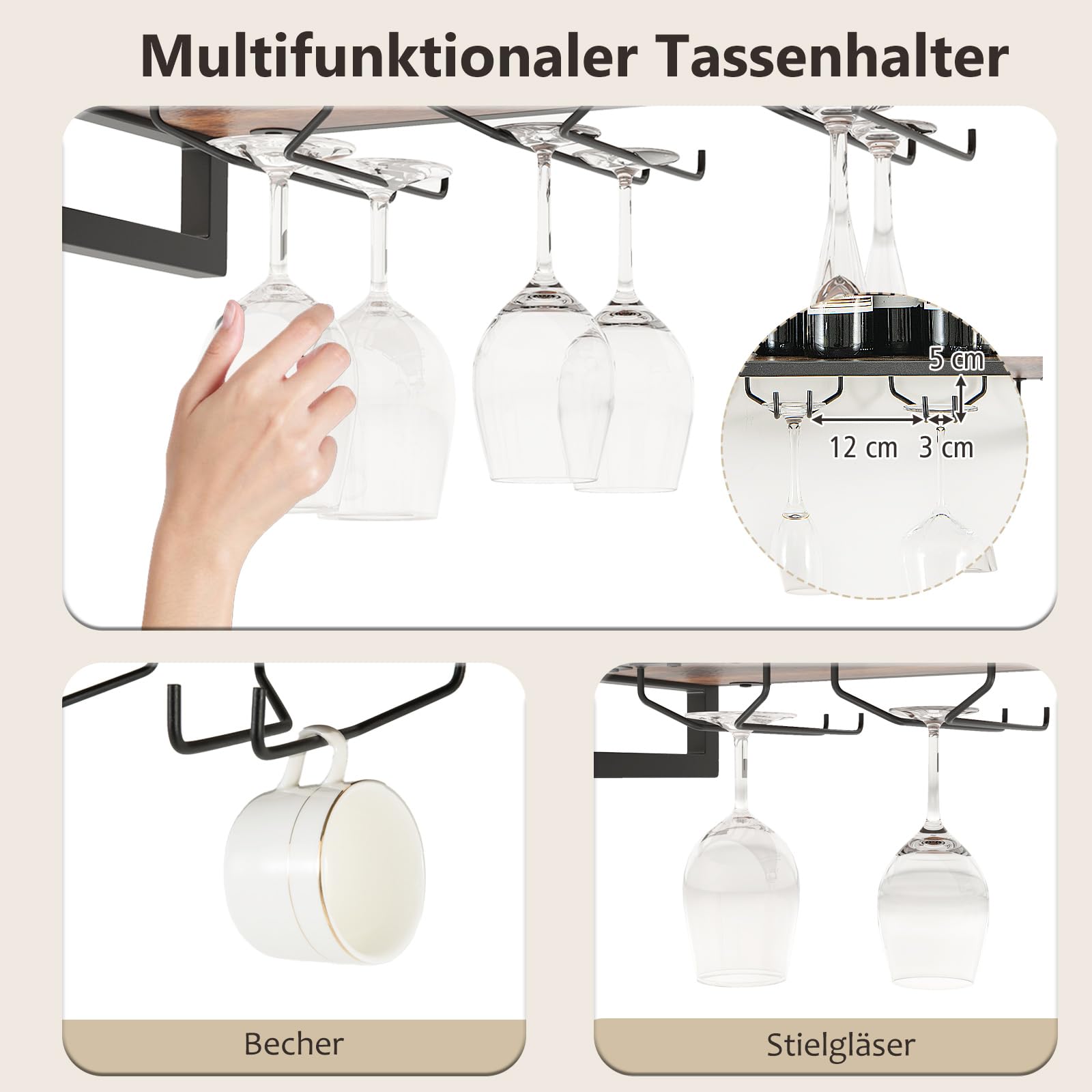 Wijnrek voor wijnkelder, wijnkamer of wijnvitrine, ruim assortiment