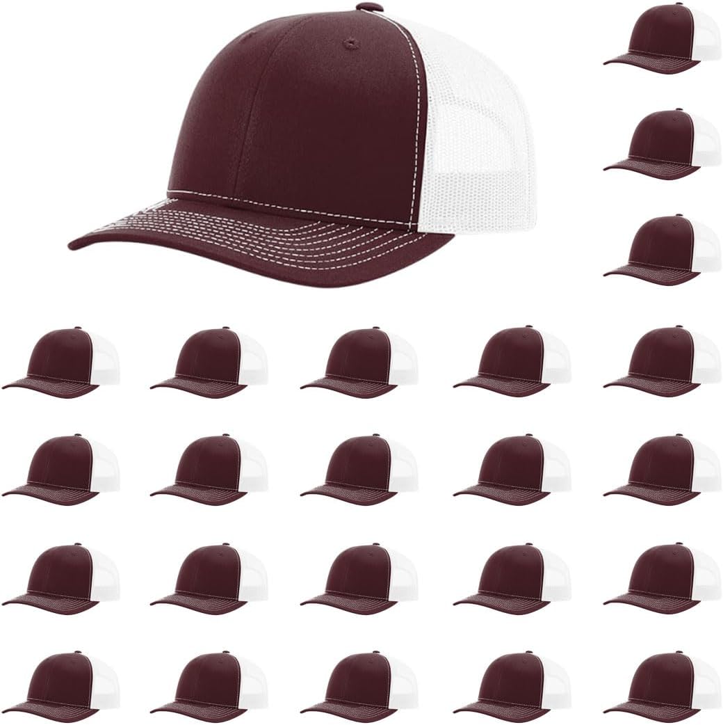 Richardson 112 Classic Six-Panel Adjustable Snapback Trucker Cap | Bulk Packs Available