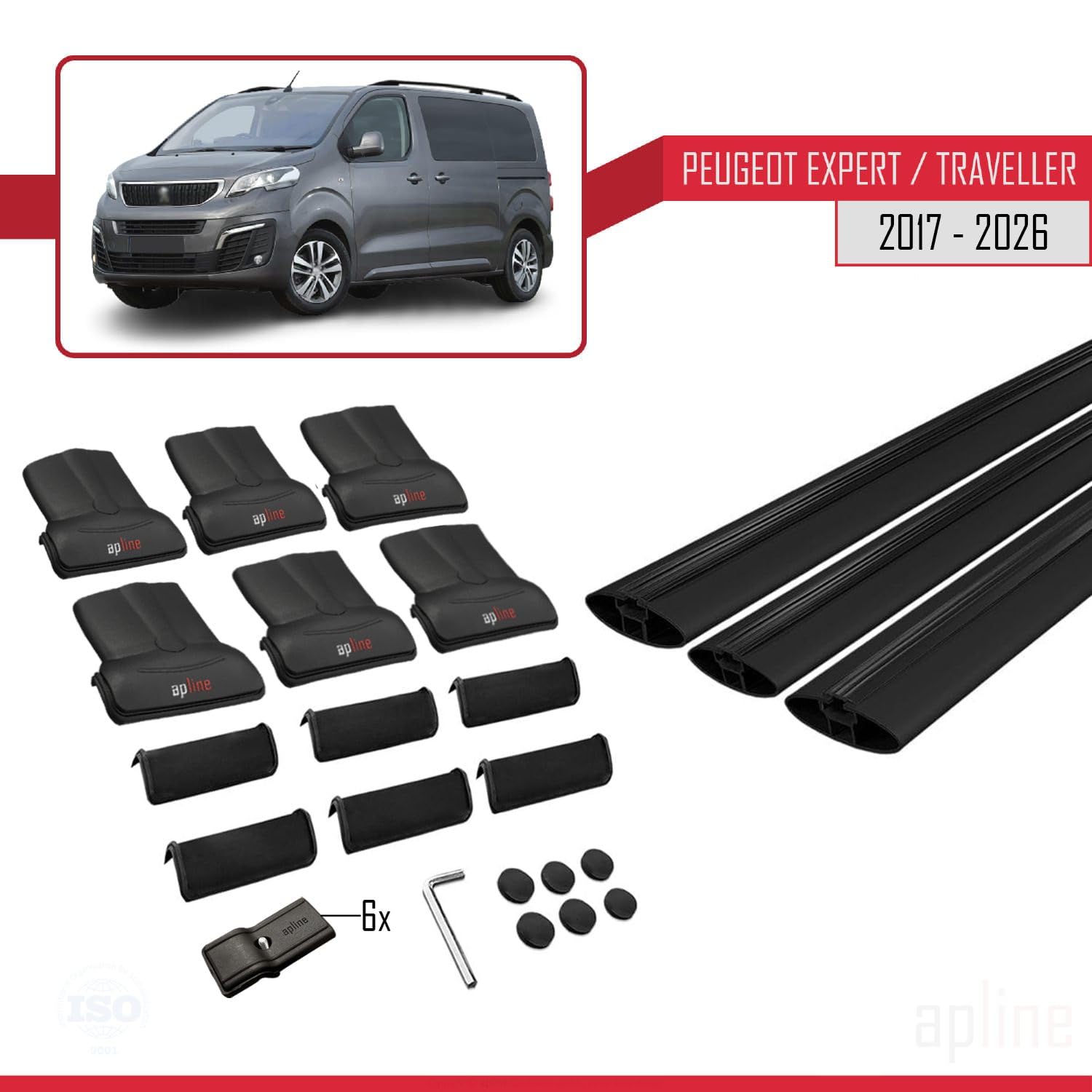 Protection de seuil de coffre Peugeot Traveller tôle larmée noir mat