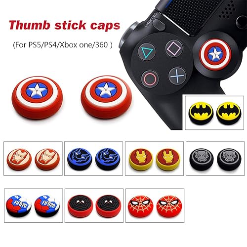 Miniatura 3 de 2Pcs Analog Thumb Grip Stick Cover, Dualsense Wireless Controllers Game Remote Joystick Cap, Fantastic Non-Slip Silicone Handle Protection Cover for