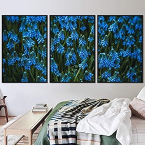 signwin 3 Piece Framed Canvas Wall Art Blue...