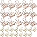 Produktbild Lange Schwanzklammer,Forreen 30 Stück Foldback-Klammer Zettelclips Hohl Binder Clips Long Tail Clip für Foto Wand Drahtgitter Display,2 Verschiedenen Größen (Roségold, Gold)