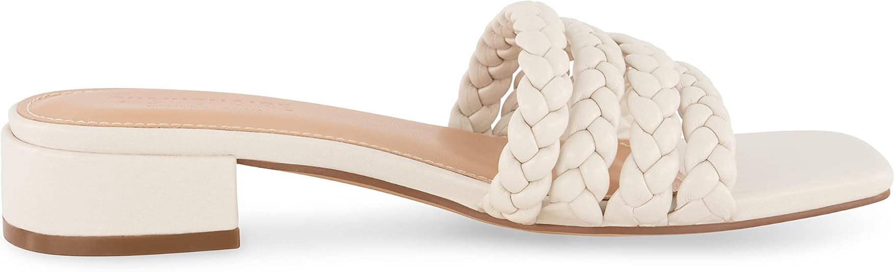 CUSHIONAIRE Sandali Donna Newton Con Tacco Largo Intrecciato E Memory Foam - Colore Champagne, Taglia 39 EU